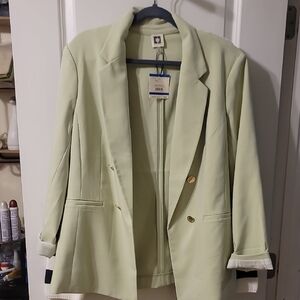 Anne Klein Pastel Blazer with Gold Accents
